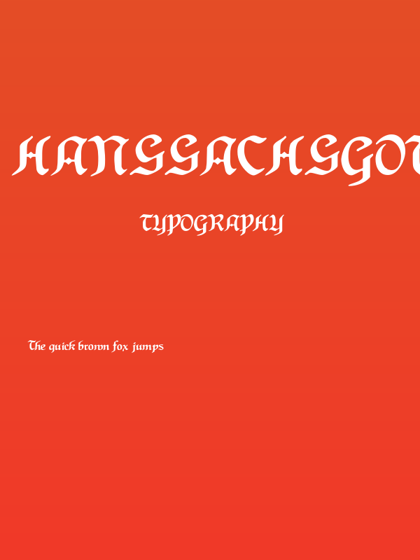 HansSachsGotisch Poster
