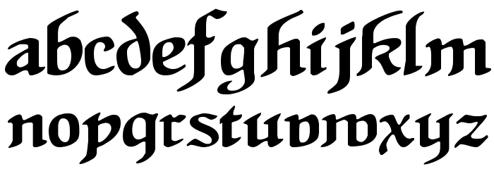 HansSachsGotisch Font LOWERCASE