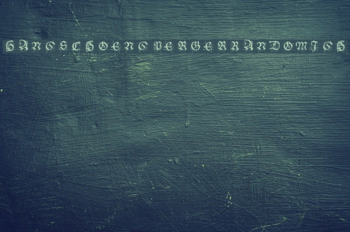 HansSchoenspergerRandomish Font examples