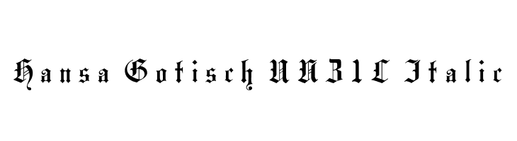 Hansa Gotisch UNZ1L Italic  免费字体下载