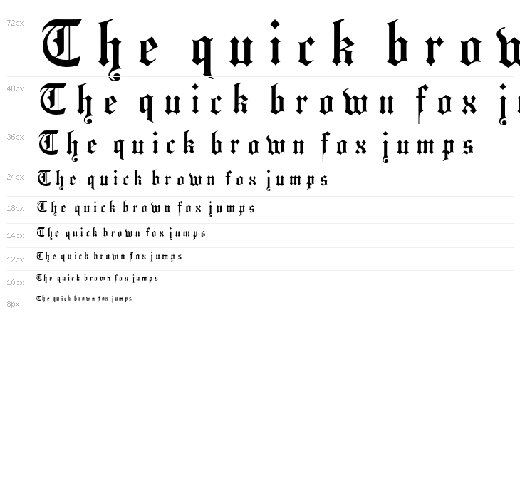 Hansa Gotisch UNZ1L Italic Waterfall