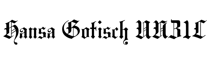 Hansa Gotisch UNZ1L  font caratteri gratis