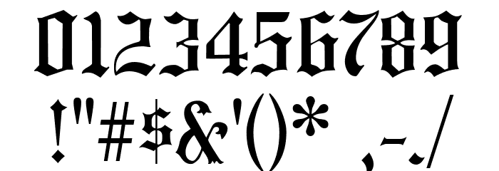 Hansa Gotisch UNZ1L Font OTHER CHARS
