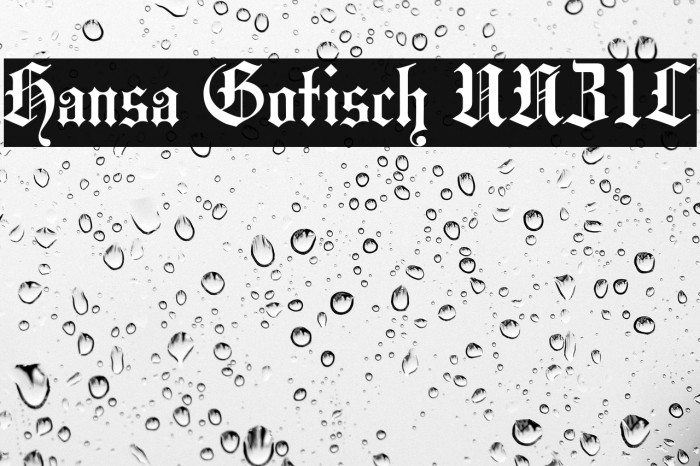 Hansa Gotisch UNZ1L Font examples