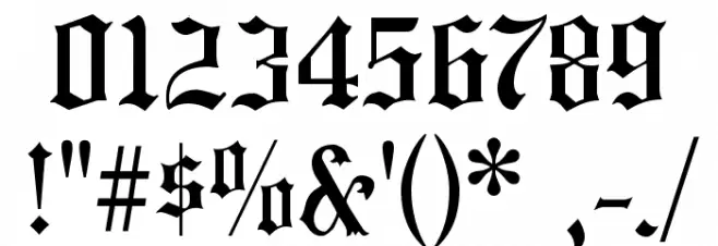 HansaGotisch Font OTHER CHARS