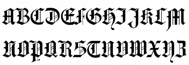 HansaGotisch Шрифта ВЕРХНИЙ