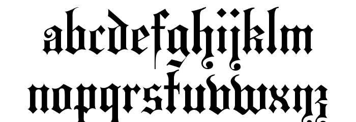 HansaGotisch Font LOWERCASE