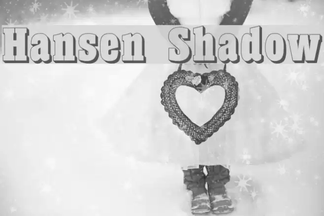 Hansen Shadow Font examples
