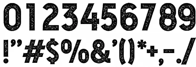 Hansief Rough Font OTHER CHARS