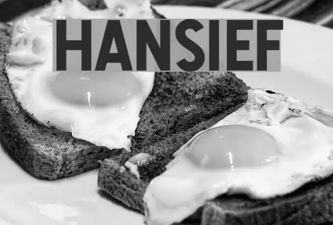 Hansief Font examples