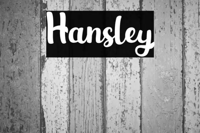 Hansley Font examples