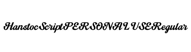 Hanstoc Script PERSONAL USE Regular  font caratteri gratis
