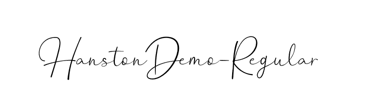 HanstonDemo-Regular  Frei Schriftart Herunterladen