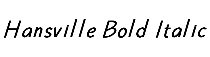 Hansville Bold Italic  Fuentes Gratis Descargar