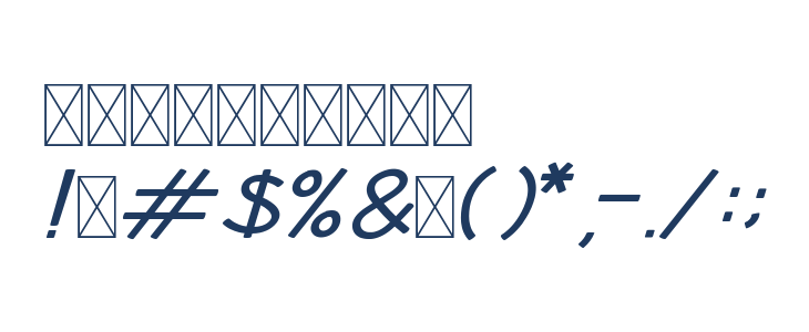 Hansville Bold Italic Other Characters