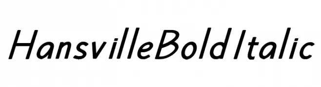 Hansville Bold Italic  Descarca Fonturi Gratis
