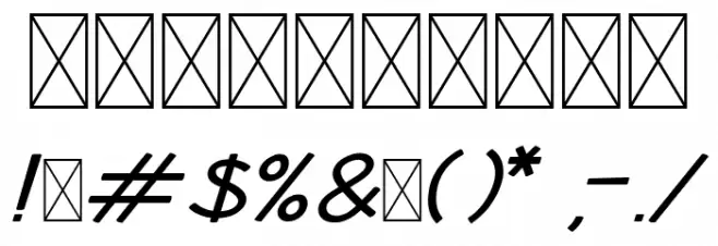 Hansville Bold Italic Font OTHER CHARS