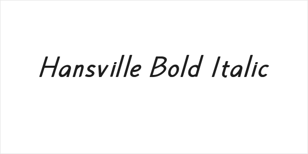 Hansville Bold Italic Logo
