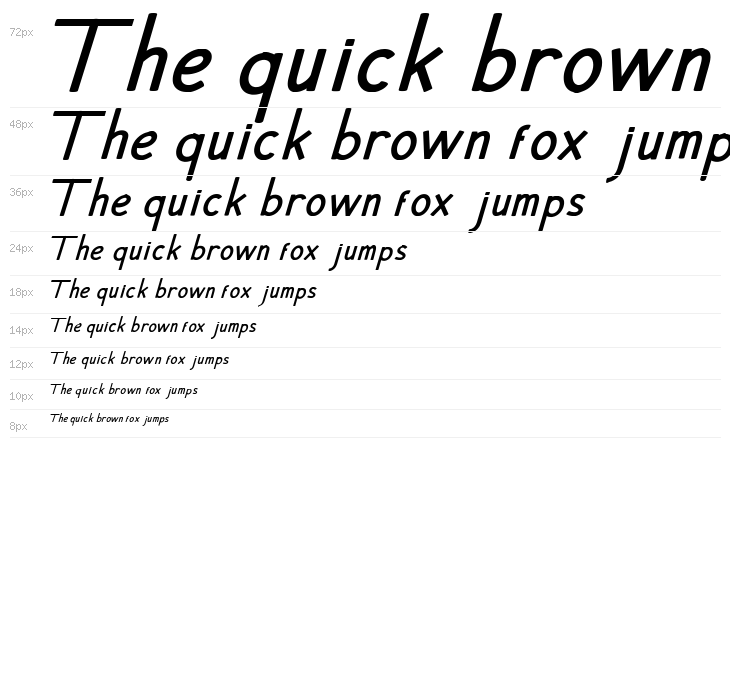 Hansville Bold Italic Waterfall