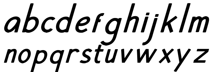 Hansville Bold Italic Font LOWERCASE