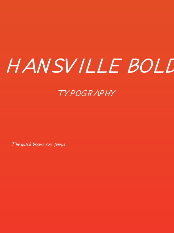 Hansville Bold Italic Poster