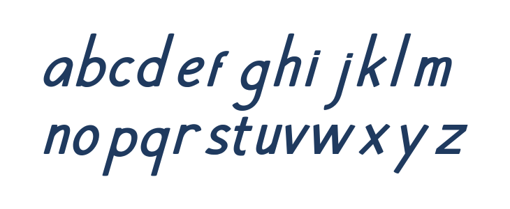 Hansville Bold Italic Lowercase