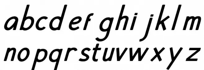Hansville Bold Italic Fuentes MINÚSCULAS