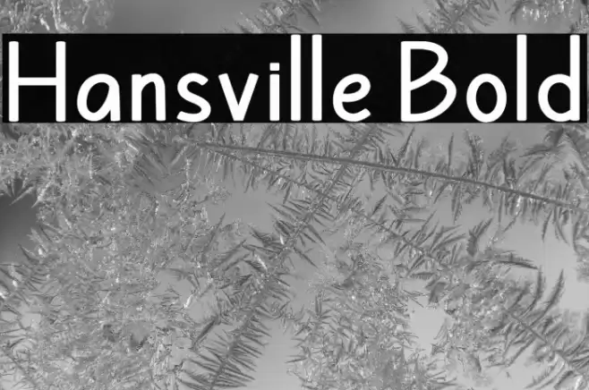 Hansville Bold Font examples