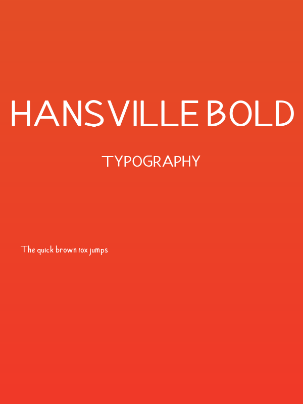 Hansville Bold Poster