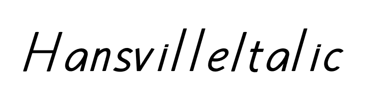 Hansville Italic  font caratteri gratis