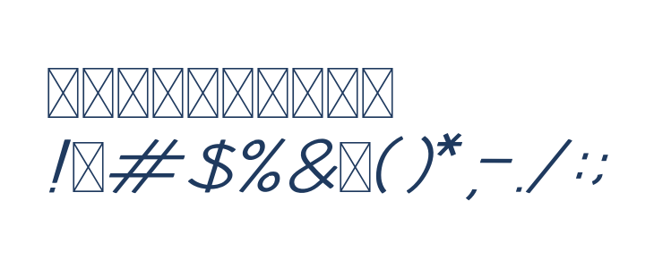 Hansville Italic Other Characters