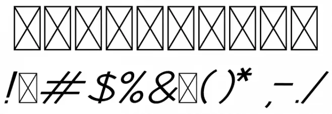 Hansville Italic Font OTHER CHARS