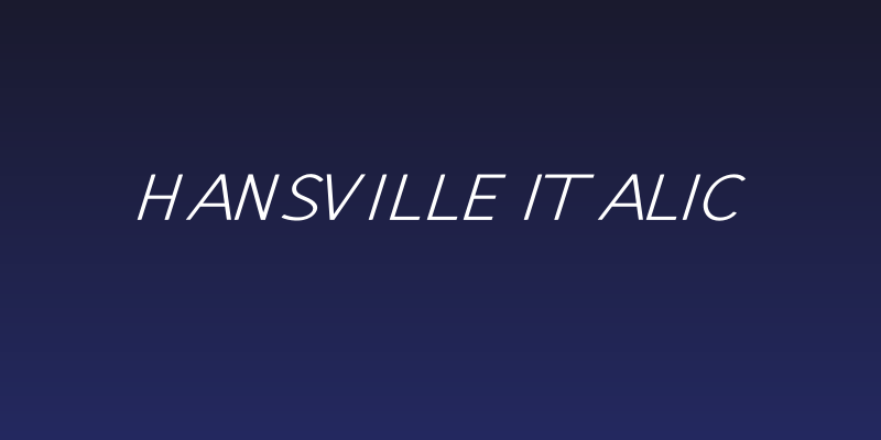 Hansville Italic Social Header