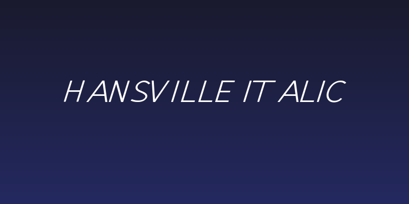 Hansville Italic Social Header