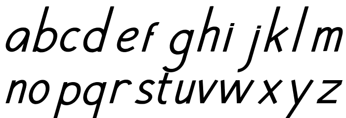 Hansville Italic Font LOWERCASE