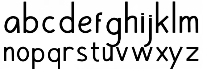 Hansville Schriftart Kleinbuchstaben
