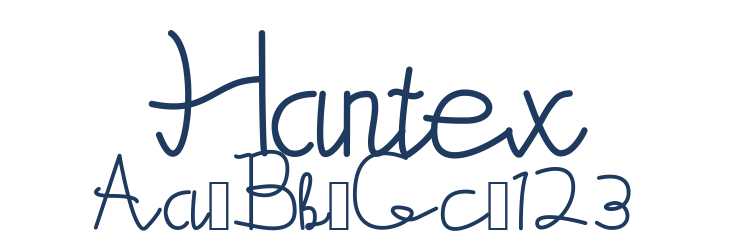 Hantex Font Preview
