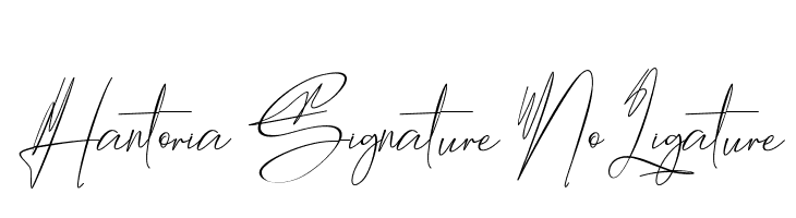 Hantoria Signature NoLigature  Frei Schriftart Herunterladen