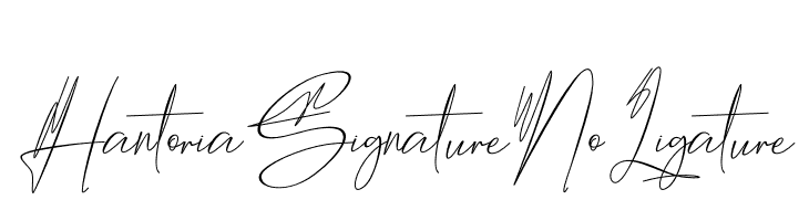 Hantoria Signature NoLigature  font caratteri gratis
