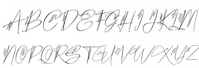 Hantoria Signature NoLigature Schriftart Groß