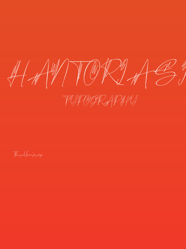 Hantoria Signature NoLigature Poster