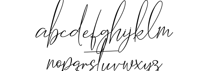 Hantoria Signature NoLigature Font LOWERCASE