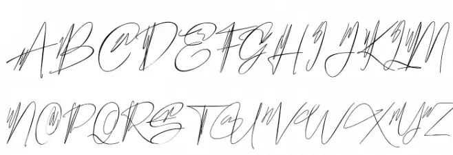 Hantoria Signature NoLigature خط أحرف كبيرة
