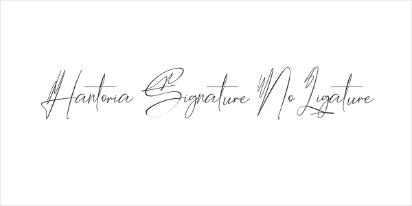 Hantoria Signature NoLigature Logo