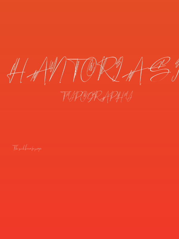 Hantoria Signature NoLigature Poster