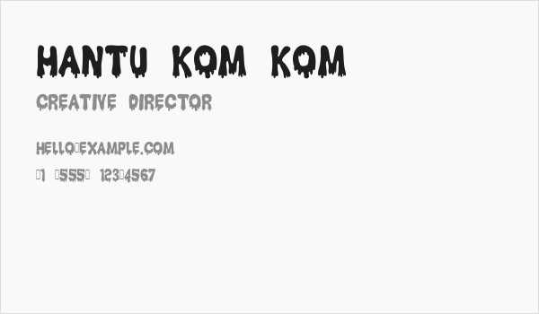 Hantu Kom Kom Business Card