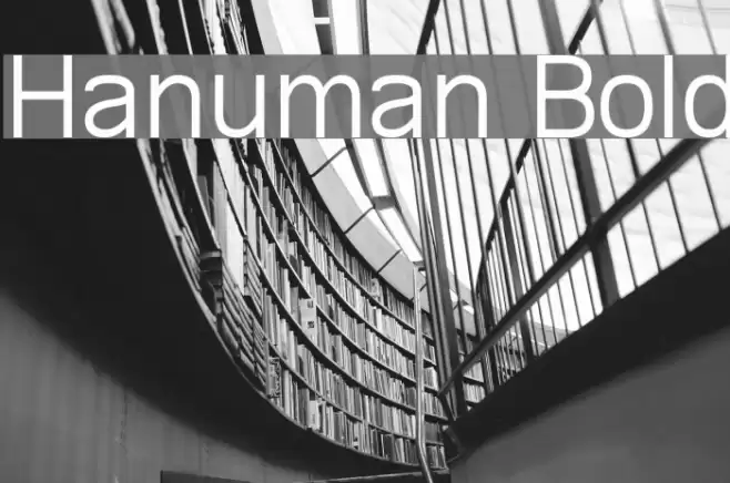 Hanuman Bold फ़ॉन्ट examples