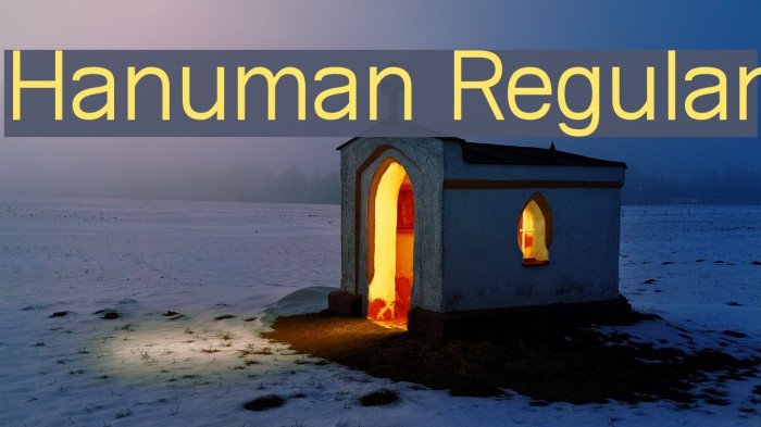 Hanuman Regular फ़ॉन्ट examples