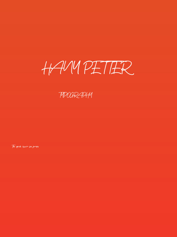 Hany Petter Poster