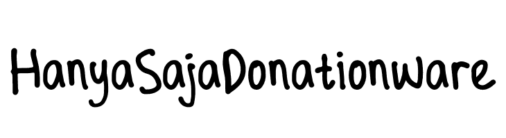 Hanya Saja Donationware  Frei Schriftart Herunterladen